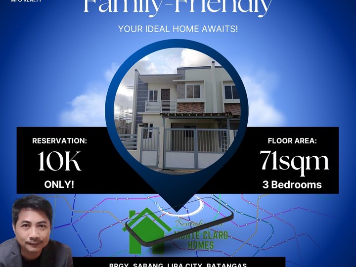 Safe, Secure and Family-Friendly 3-bedroom Townhouse: Your Ideal Home Awaits in Lipa City!