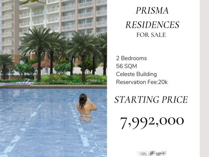 PRISMA RESIDENCES 56.00 sqm 2-bedroom For Sale in Pasig Metro Manila