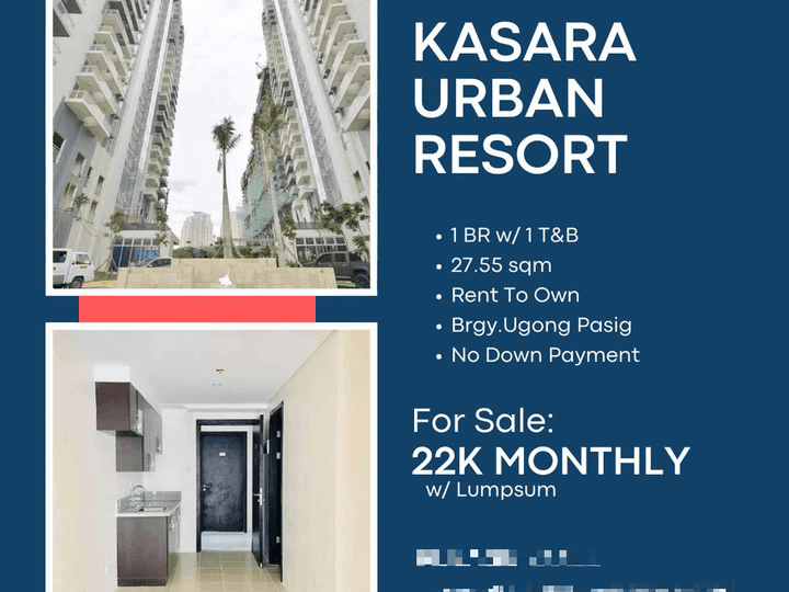 27.55 sqm 1 BR Condo For Sale in Pasig Kasara Urban Resort