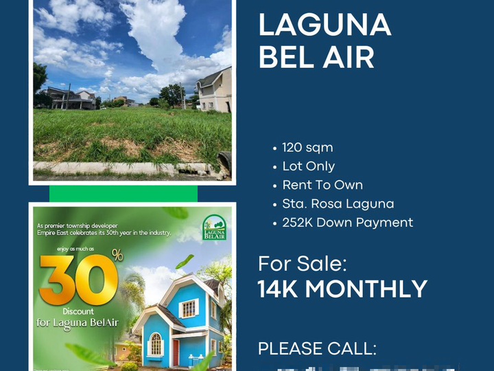 Laguna Bel Air Lot For Sale as low as 14K Monthly