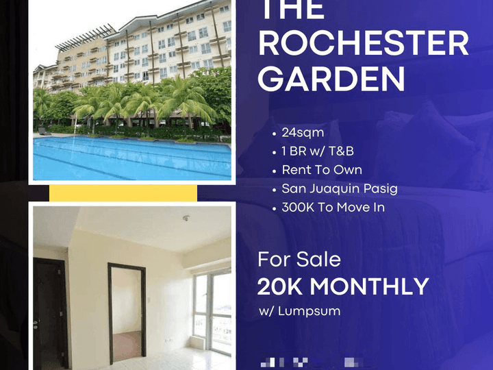 20K Monthly 1 BR Condo for Sale in Pasig near Naia/BGC/Taguig/Mandaluyong