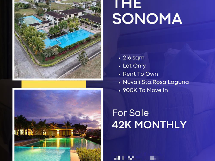 The Sonoma Lot for Sale in Sta Rosa Laguna Beside Nuvali, Sta elena