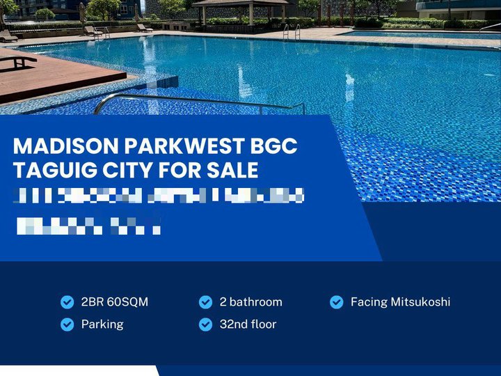 2BR With Parking Madison Parkwest Condo in BGC Taguig City