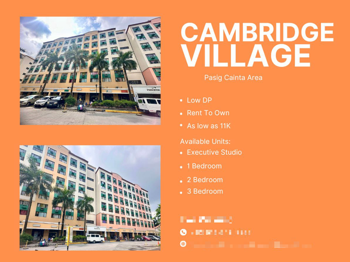 40.00 sqm 1-bedroom Condo For Sale in Cainta Rizal as low as 14K Month