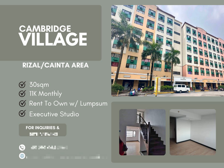 Condo in Pasig Cainta For Sale as low as 11K Monthly To Move In Rent To Own