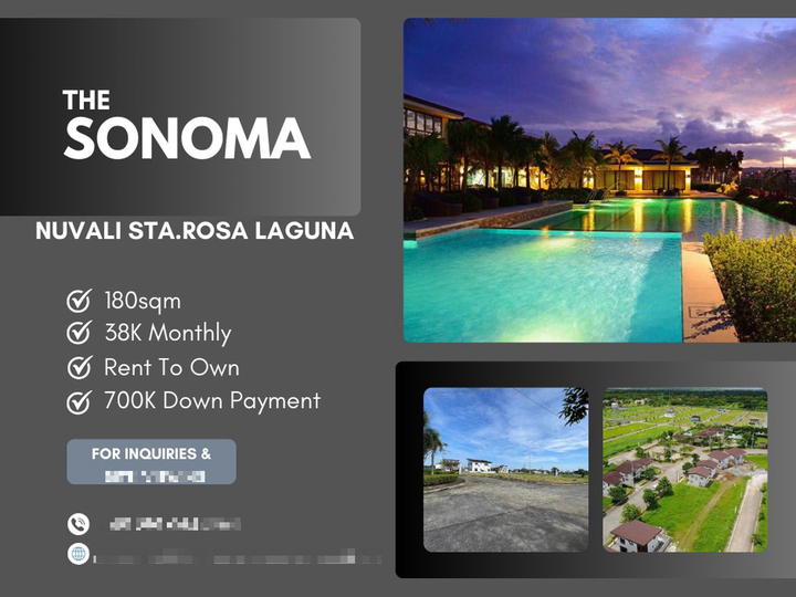 The Sonoma Lot For Sale Near Nuvali Sta. Rosa Rent To Own 38K Monthly