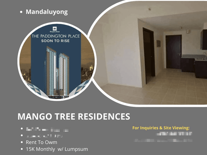 Ortigas/Mandaluyong Condo For Sale as low as 15K Monthly Rent To Own