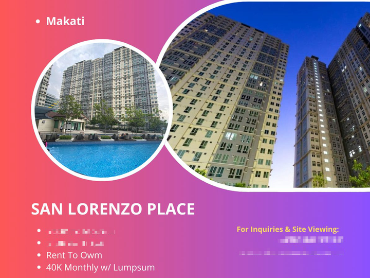 Ready For Occupancy 38.00 Sqm 2 BR Condo For Sale in Makati