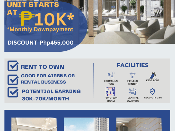 1-2bedroom Condo For Sale in Las Pinas starts at Php10,000/month