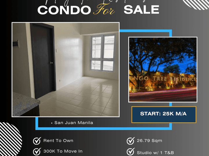 26.79 sqm Studio Condo For Sale in Sta Mesa Manila as low as 25K Monthly Mango Tree Residences