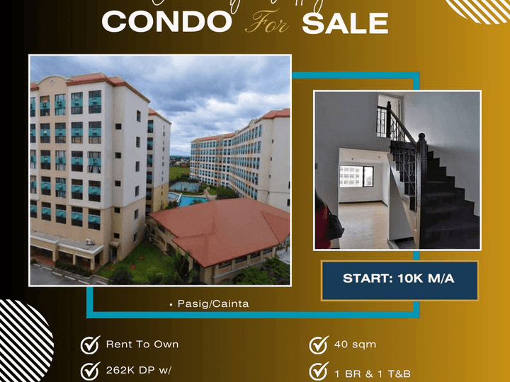 40.00 sqm 1 Condo For Sale in Cainta Rizal as low as 10K Monthly