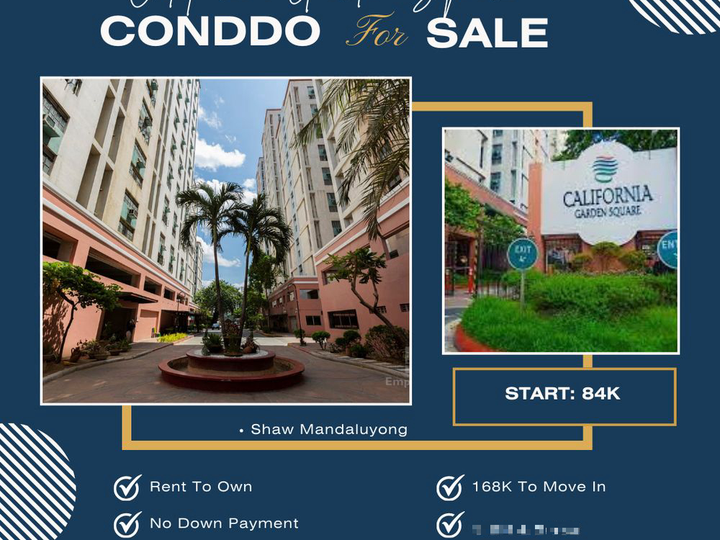 168K To Move In Condo Mandaluying City California Garden Square For Sale