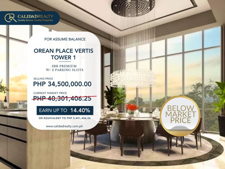 Orean Place at Vertis North Below Market Price Condo Unit 3BR For Sale