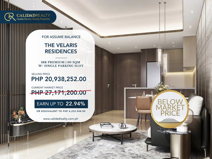 The Velaris Residences Below Market Price Condo Unit 1BR For Sale - BMP0031