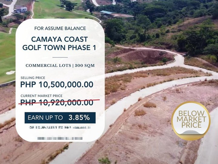 Camaya Coast Below Market Price Golf Town Commercial Lot For Sale