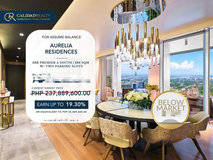 The Aurelia Residences Pre Selling Condo Unit 3BR For Sale - BMP0046