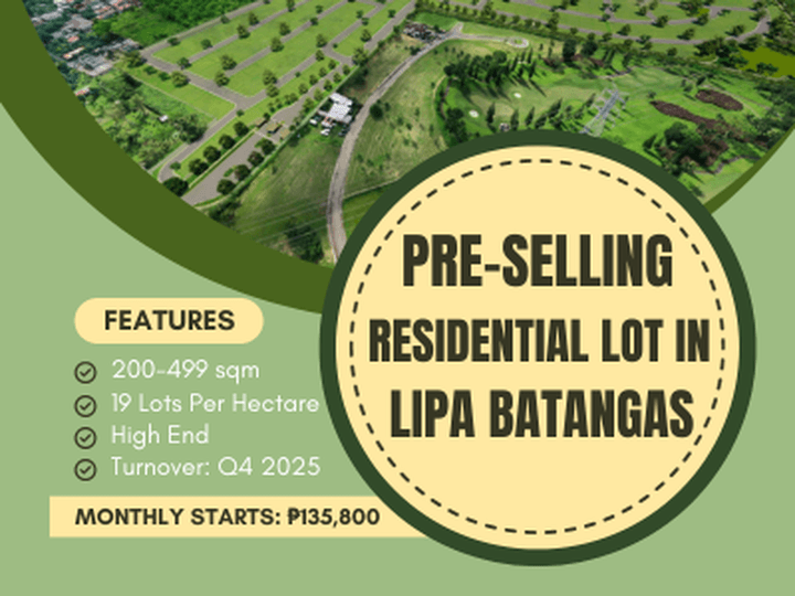 Pre-selling Residential Lot in Lipa, Batangas