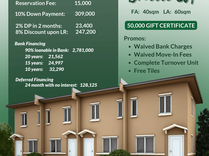 RFO 2-Bedrooms TownHouse in Calamba Laguna