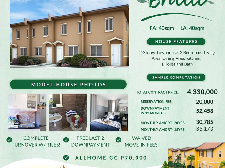 2-bedroom Townhouse For Sale in Dasmarinas Cavite