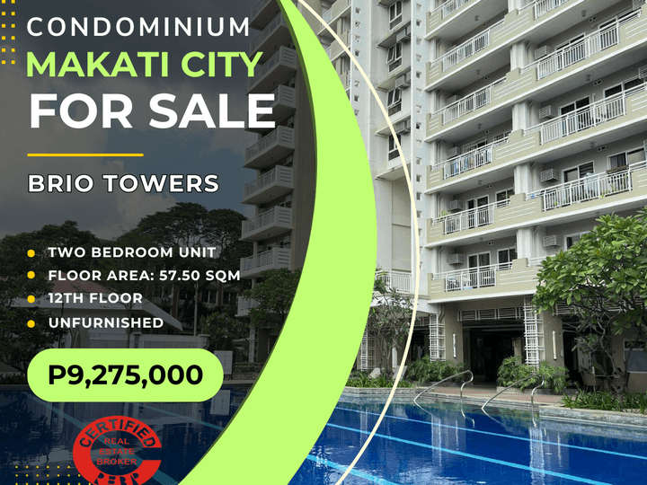 Chic 2-Bedroom Condo in Brio Tower, Makati for Sale along EDSA Guadalupe Viejo