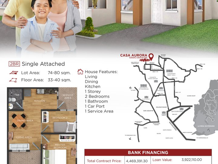 2-bedroom Single Attached House For Sale in Caloocan Metro Manila