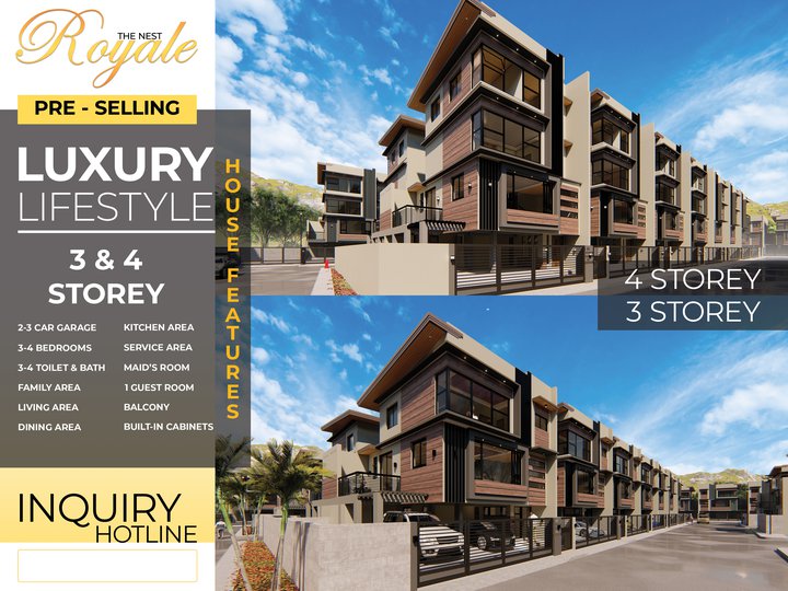 H&L 3-4 STOREY, 3-4 BR, 3-4 T&B, 2-3 CAR GARAGE, PRE-SELLING, CAINTA-MARIKINA