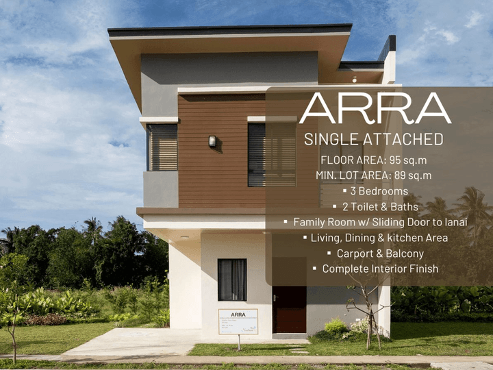 Single Attahed house with 3 Bedrooms and 2 Toilet & Baths and Carport