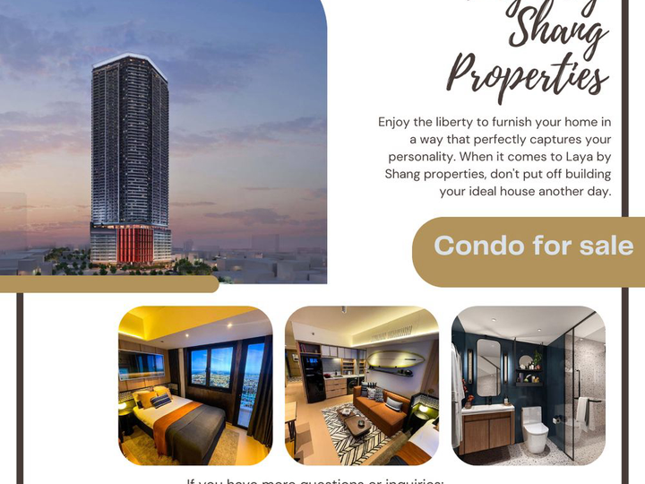 Laya by Shang 34.74 sqm Studio Condo For Sale in Pasig Metro Manila