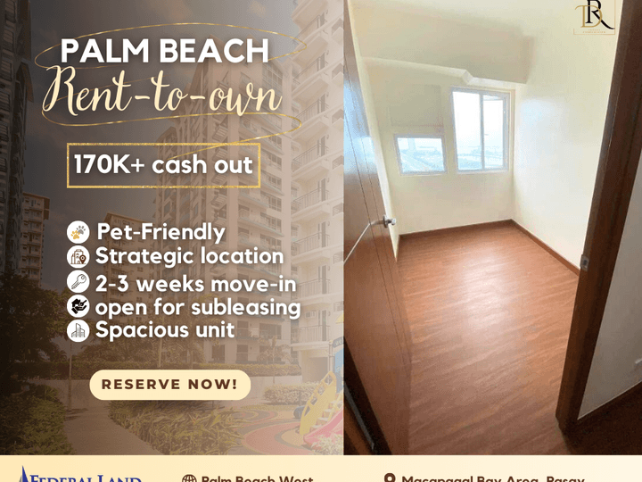 Ready For Occupancy 38.00 sqm 2-bedroom Residential Condo For Sale in Manila - Palm Beach West