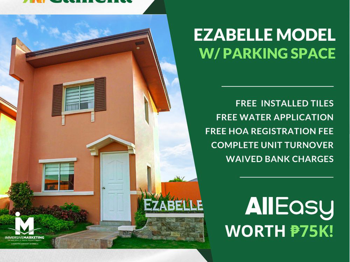 House with Parking Lot in Camella Subdivision | 2-Bedroom Ezabelle RFO