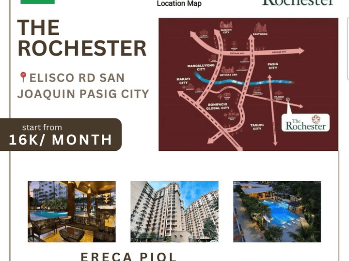 Rent to Own Condo The Rochester Garden located at Pasig City, near BGC, Makati, Ortigas and NAIA!