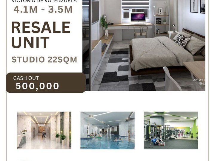 RESALE STUDIO UNIT at VICTORIA DE VALENZUELA infront FATIMA UNIVERSITY