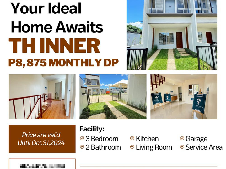 3 BEDROOMS TOWNHOUSE COMPLETE TURN OVER