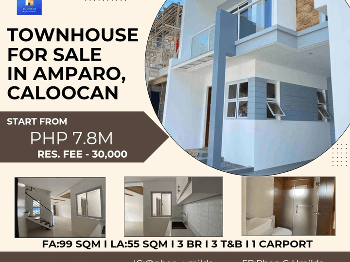 3-bedroom Townhouse For Sale in Caloocan Metro Manila