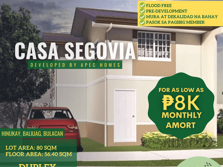 Affordable Duplex/Twin House @ Casa Segovia 8K Monthly Thru Pag-IBIG F