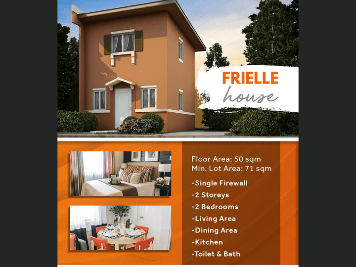 Affordable house and lot Frielle in Sorsogon along Maharlika Highway.