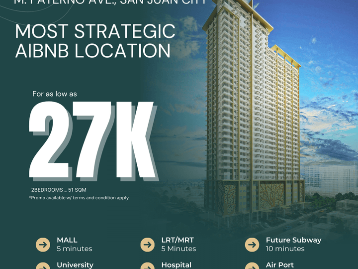 Rent to Own Ready Condominium for sale in San Juan Metro Manila