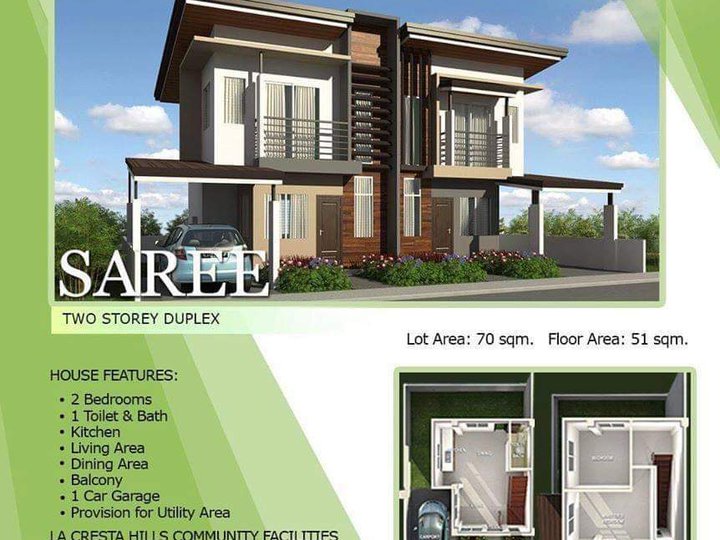 2-bedroom Duplex / Twin House For Sale thru Pag-IBIG in Carcar Cebu