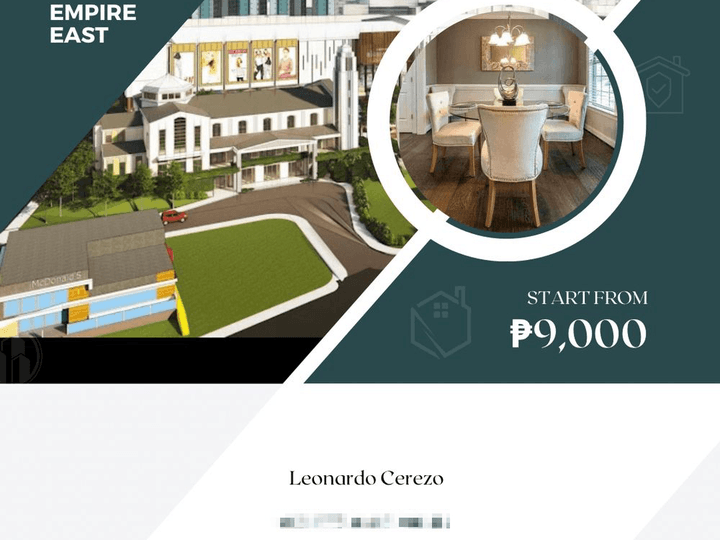 42.06 sqm 2-bedroom Condo For Sale in Cainta Rizal