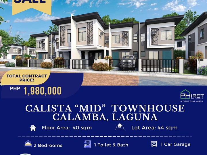 2-Bedroom Townhouse For Sale in Calamba Laguna