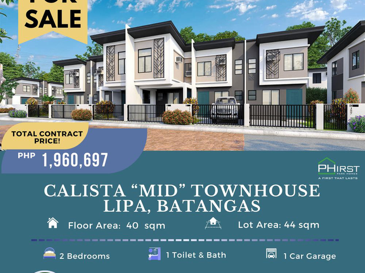 RFO 2-Bedroom Townhouse for Sale in Lipa Batangas