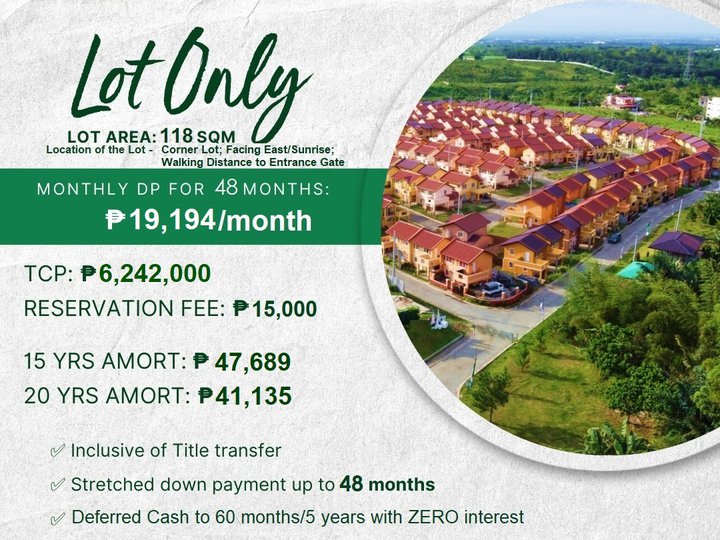CORNER RESIDENTIAL LOT FOR SALE IN SILANG FACING EAST NEAR TAGAYTAY