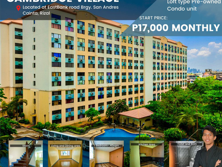 40.00 sqm 1-bedroom Condo For Sale at Cambridge Village in Cainta Rizal