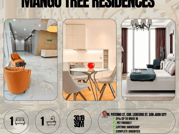 1 BEDROOM READY FOR OCCUPANCY| LIFETIME OWNERSHIP| NEAR GREENHILLS| ORTIGAS|CUBAO| MAKATI