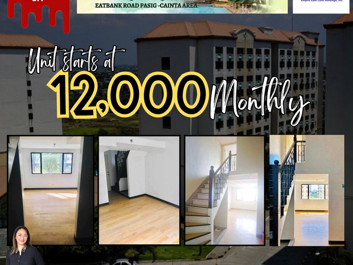 12,000 Monthly RFO 30.00 sqm 2-bedroom 180k Lipat Agad! Rent to Own Condo For Sale in Cainta Rizal