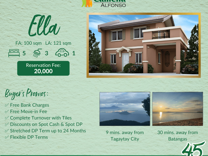 5BR House for Sale near Tagaytay City (Camella Alfonso)