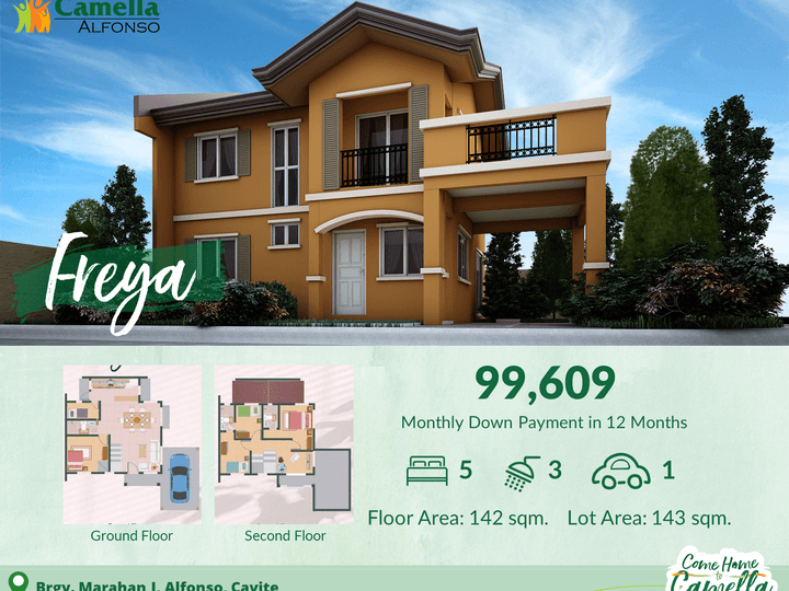 5BR House and Lot For Sale in Alfonso Cavite- Freya Camella Alfonso