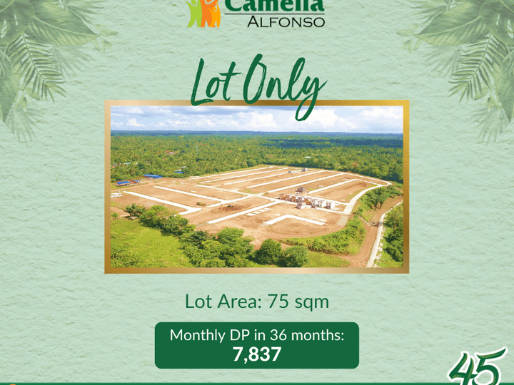 75 sqm Residential Lot for Sale near Tagaytay (7k Monthly DP)