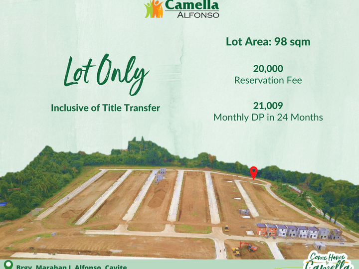 98sqm Lot For Sale in Alfonso Cavite (Camella Alfonso)