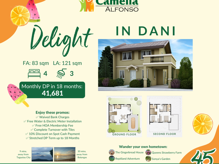 4BR House and Lot For Sale near Tagaytay (Camella Alfonso)